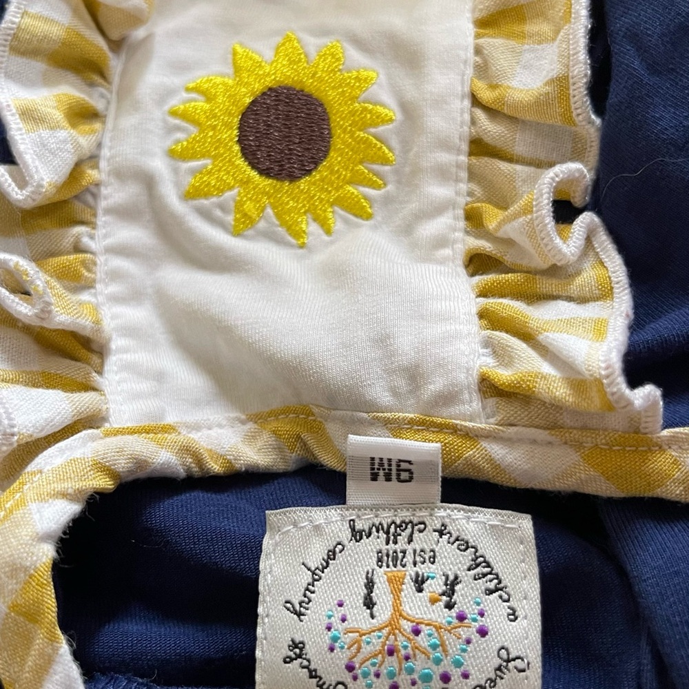 Sunflower Embroidered Baby Dress